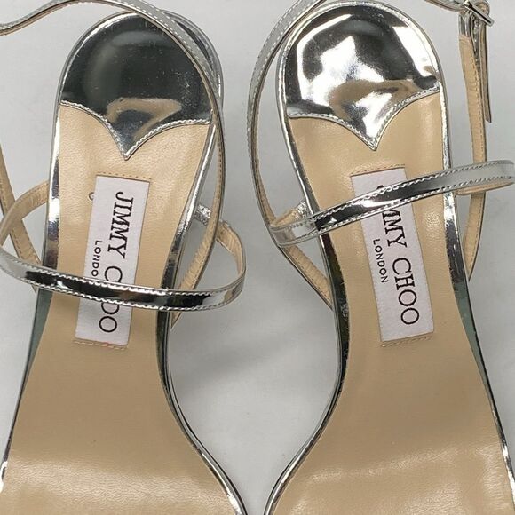 Jimmy Choo Meira Embellished Patent Leather Sandals size 40 - Picture 5 of 15